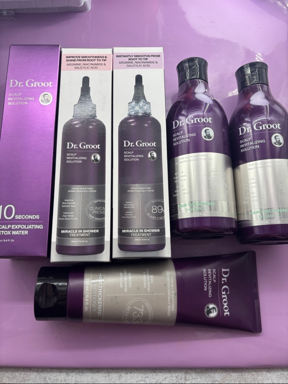 Dr. Groot shampoos, conditioner, revitalizing solutions NEW